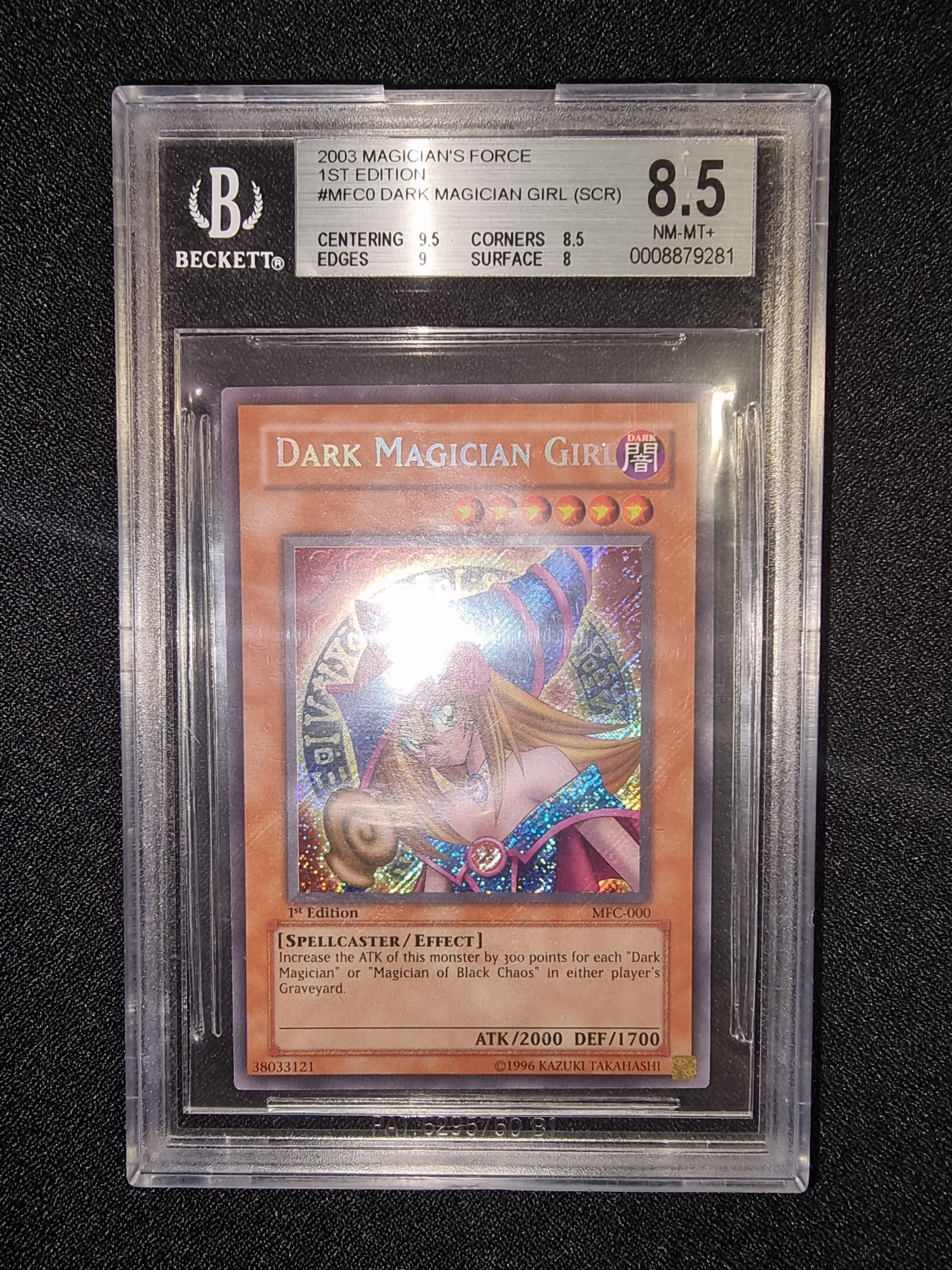 🟣 Dark Magician Girl – MFC-000 (1st Edition) – BGS 8.5